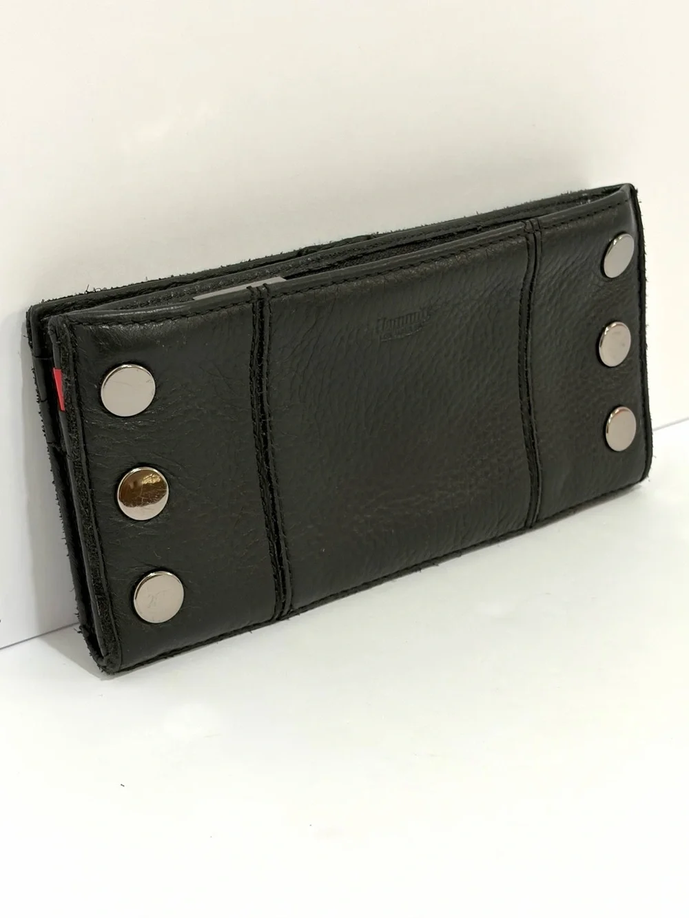 HAMMITT 110 North In Black Leather With Gunmetal Hardware EUC